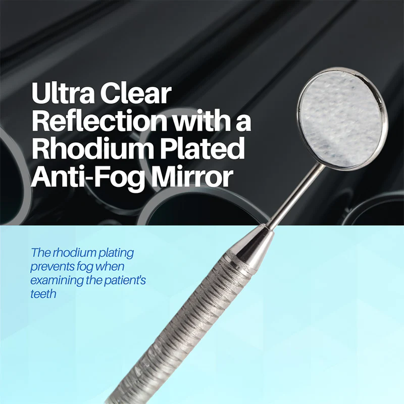 ARTMAN Dental Examination Tool Set – Mirror, Probe & Tweezer with Slip-Resistant Grip | Stainless Steel Professional Dentist Equipment